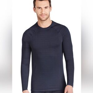 Cuddl Duds Men's X fleece  Long Sleeve Thermal Crew Top - small - navy- NWOT #2🐊